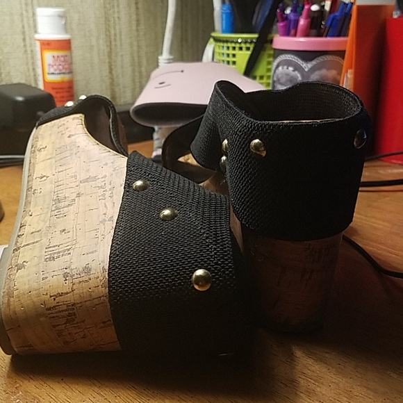 Montego Bay Club Wedge Elastic Strappy 6.5 Black - Picture 3 of 7